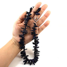 Load image into Gallery viewer, Blue Lapis Chip Necklace – Jumbo Spring Ring Clasp
