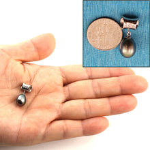 Load image into Gallery viewer, Blue Pearl Pendant – 14k White Gold Tunnel Bail + Diamonds