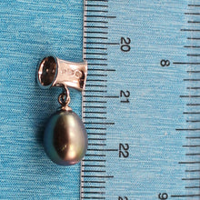 Load image into Gallery viewer, Blue Pearl Pendant – 14k White Gold Tunnel Bail + Diamonds