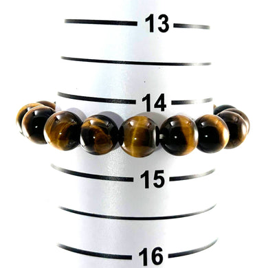 10mm Brown Tiger Eye Stretchy Bracelet