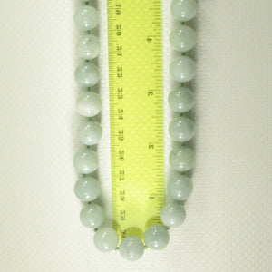 10mm Celadon Jadeite Necklace – 14K Yellow Gold Clasp