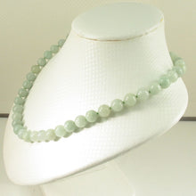 Load image into Gallery viewer, Celadon Green Jadeite Bead Necklace – Knotted with .925 Silver