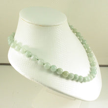 Load image into Gallery viewer, Celadon Green Jadeite Bead Necklace – Knotted with .925 Silver