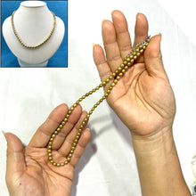 Load image into Gallery viewer, Champagne Freshwater Rice Pearl Necklace with Silver Clasp
