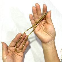 Load image into Gallery viewer, Champagne Freshwater Rice Pearl Necklace with Silver Clasp