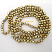 Load image into Gallery viewer, Champagne Freshwater Pearl Infinity Necklace – 60” Hand Knotted