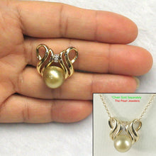 Load image into Gallery viewer, 14k Yellow Gold &amp; Diamond Champagne Tahitian Pearl Pendant