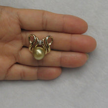Load image into Gallery viewer, 14k Yellow Gold &amp; Diamond Champagne Tahitian Pearl Pendant