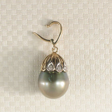 Load image into Gallery viewer, Chartreuse-Tone Tahitian Pearl &amp; 14k Yellow Gold Enhance-Cap Pendant
