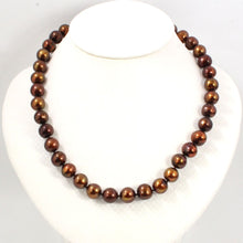 Load image into Gallery viewer, Chocolate Freshwater Pearl Necklace with 14K Twist Clasp (17–21”)