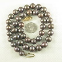 Load image into Gallery viewer, Chocolate Freshwater Cultured Pearl Hand-Knotted Necklace with Gold-Filled Clasp