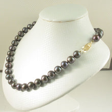 Load image into Gallery viewer, Chocolate Freshwater Cultured Pearl Hand-Knotted Necklace with Gold-Filled Clasp