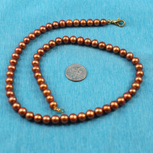 Load image into Gallery viewer, 6.5-7.5mm Chocolate Pearl Lobster Clasp Necklace