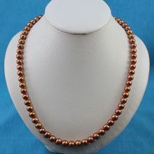 Load image into Gallery viewer, 6.5-7.5mm Chocolate Pearl Lobster Clasp Necklace