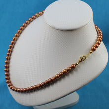 Load image into Gallery viewer, 6.5-7.5mm Chocolate Pearl Lobster Clasp Necklace