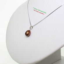 Load image into Gallery viewer, AAA Chocolate Freshwater Pearl Pendant – 14k White Gold + Chain Options