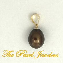 Load image into Gallery viewer, AAA Chocolate Freshwater Pearl Pendant – 14k Yellow Gold