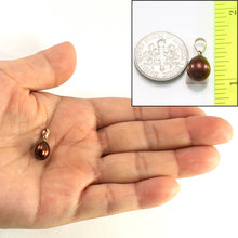 Load image into Gallery viewer, AAA Chocolate Freshwater Pearl Pendant – 14k Yellow Gold