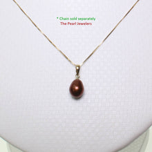 Load image into Gallery viewer, AAA Chocolate Freshwater Pearl Pendant – 14k Yellow Gold