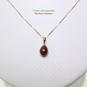 AAA Chocolate Freshwater Pearl Pendant – 14k Yellow Gold