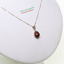 Load image into Gallery viewer, AAA Chocolate Freshwater Pearl Pendant – 14k Yellow Gold