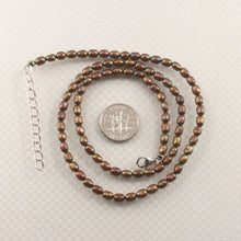 Load image into Gallery viewer, Chocolate Freshwater Pearl Necklace with Adjustable Silver Clasp