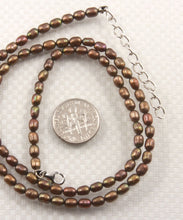 Load image into Gallery viewer, Chocolate Freshwater Pearl Necklace with Adjustable Silver Clasp