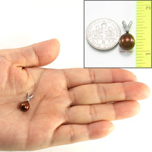 Load image into Gallery viewer, Chocolate Pearl Pendant – 14k White Gold + Diamond + Chain Options