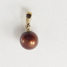 Load image into Gallery viewer, Chocolate Pearl Pendant – 14k Yellow Gold Mini Drop
