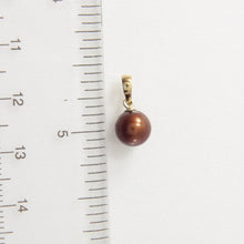 Load image into Gallery viewer, Chocolate Pearl Pendant – 14k Yellow Gold Mini Drop