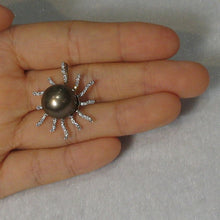 Load image into Gallery viewer, 14k Yellow Gold &amp; 42-Diamond Chocolate Tahitian Celestial Starburst Pendant