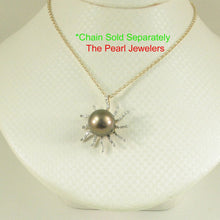 Load image into Gallery viewer, 14k Yellow Gold &amp; 42-Diamond Chocolate Tahitian Celestial Starburst Pendant