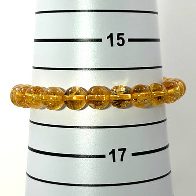 8mm Citrine Gemstone Endless Bracelet