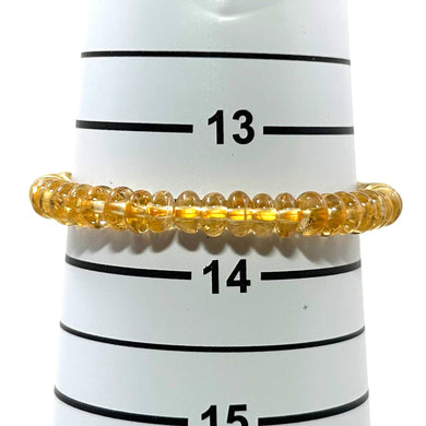 4x6mm Citrine Roundel Beads Endless Bracelet