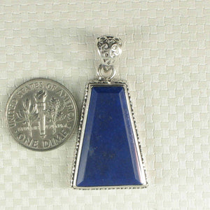 Classic Trapezoid Blue Lapis Lazuli Pendant