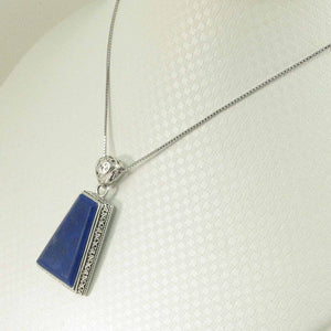 Classic Trapezoid Blue Lapis Lazuli Pendant