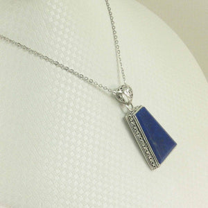 Classic Trapezoid Blue Lapis Lazuli Pendant