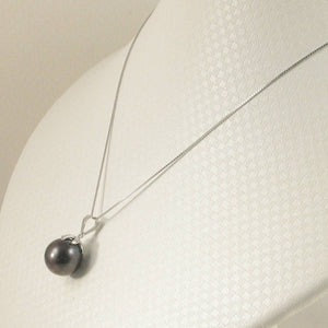 Black Tahitian Pearl & Claw-Bail Diamond Accent Pendant 14k