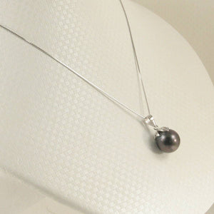Black Tahitian Pearl & Claw-Bail Diamond Accent Pendant 14k