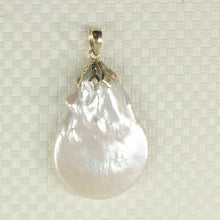 Load image into Gallery viewer, Coin Pearl Pendant – 14k Yellow Gold Bail