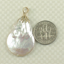 Load image into Gallery viewer, Coin Pearl Pendant – 14k Yellow Gold Bail