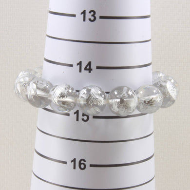 12mm Clear Crystal Dragon Beads Bracelet