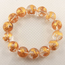 Load image into Gallery viewer, 14mm Crystal Engraving Golden Dragon Bracelet