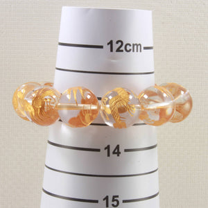 16mm Crystal Golden Dragon Beads Bracelet