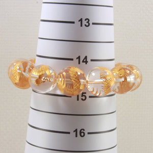 16mm Crystal Golden Dragon Beads Bracelet