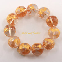 Load image into Gallery viewer, 18mm Crystal Golden Dragon Beads Bracelet
