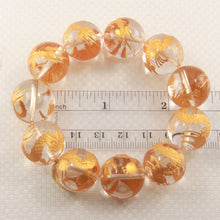 Load image into Gallery viewer, 18mm Crystal Golden Dragon Beads Bracelet