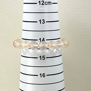 10mm Faceted Crystal Quartz Beads Endless Bracelet