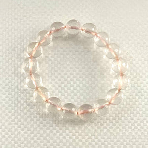 10mm Faceted Crystal Quartz Beads Endless Bracelet