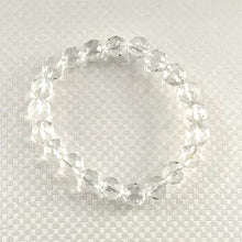 Load image into Gallery viewer, 8mm Faceted Crystal Quartz Beads Stretch Bracelet
